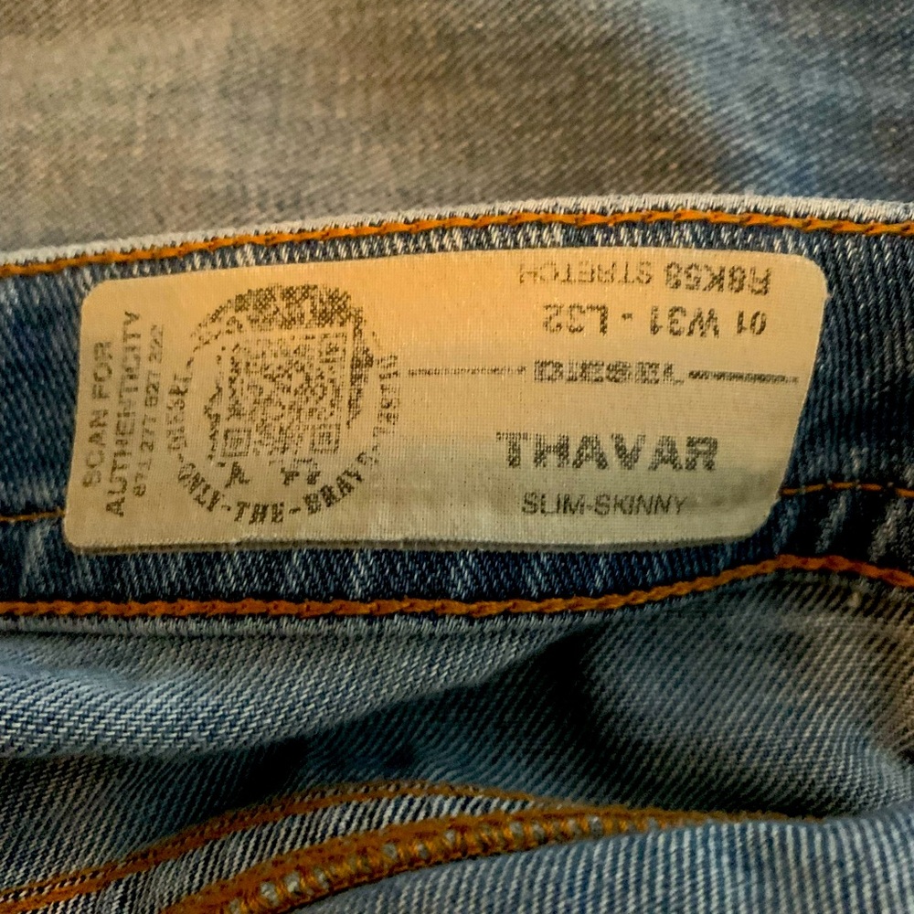 Diesel Thavar slim/skinny distressed jeans